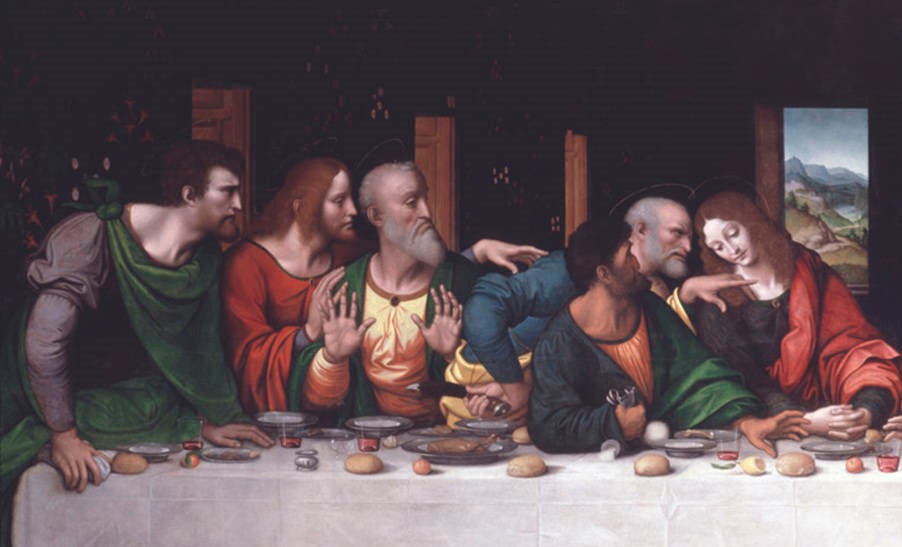 Three Hearts With Jesus During the Last Supper